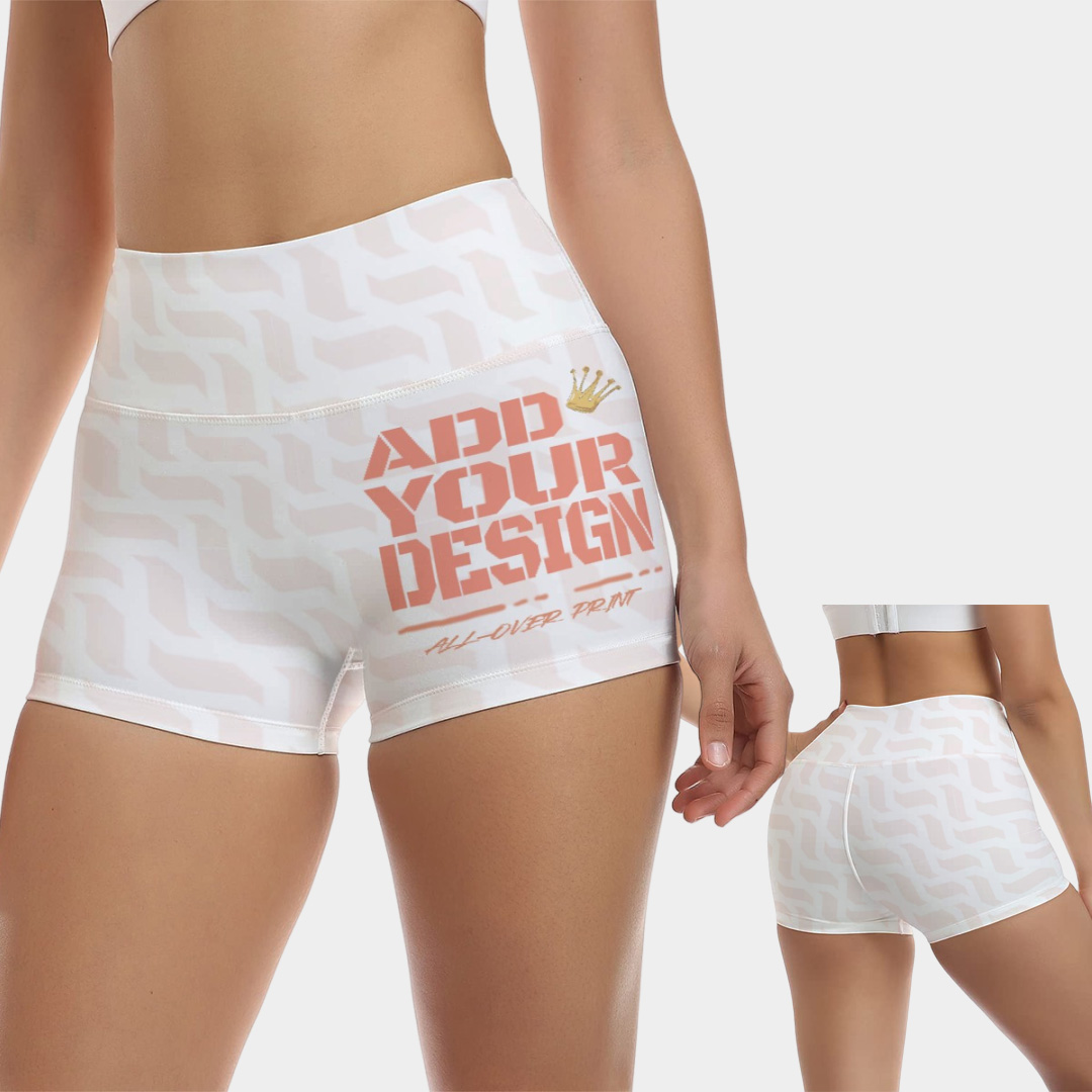 All-Over Print Women's Ultra-Short Yoga Shorts