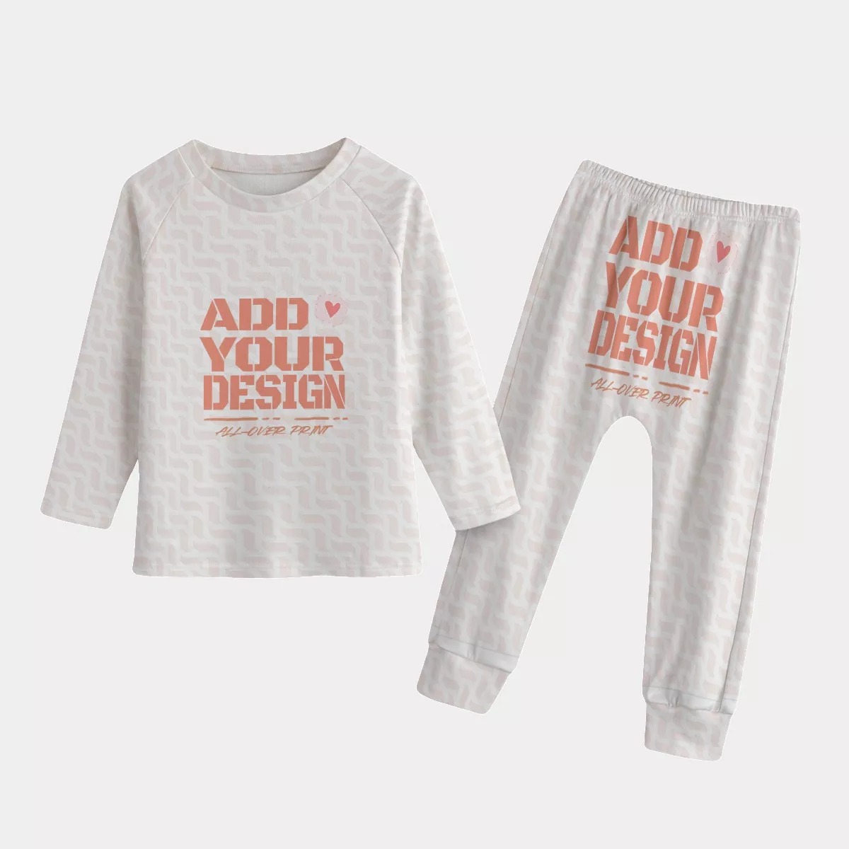 All-Over Print Kid's Knitted Fleece Set