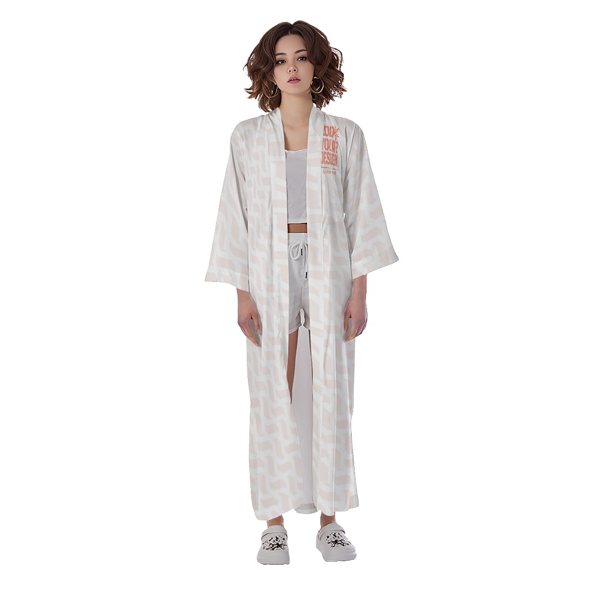 All-Over Print Women's Long Satin Kimono Robe