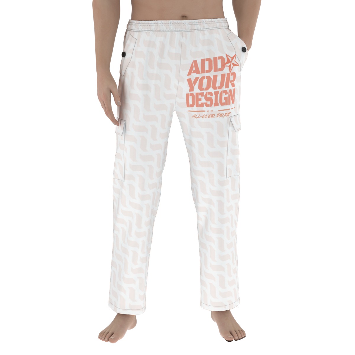 All-Over Print Men's Pocket Cargo Pants