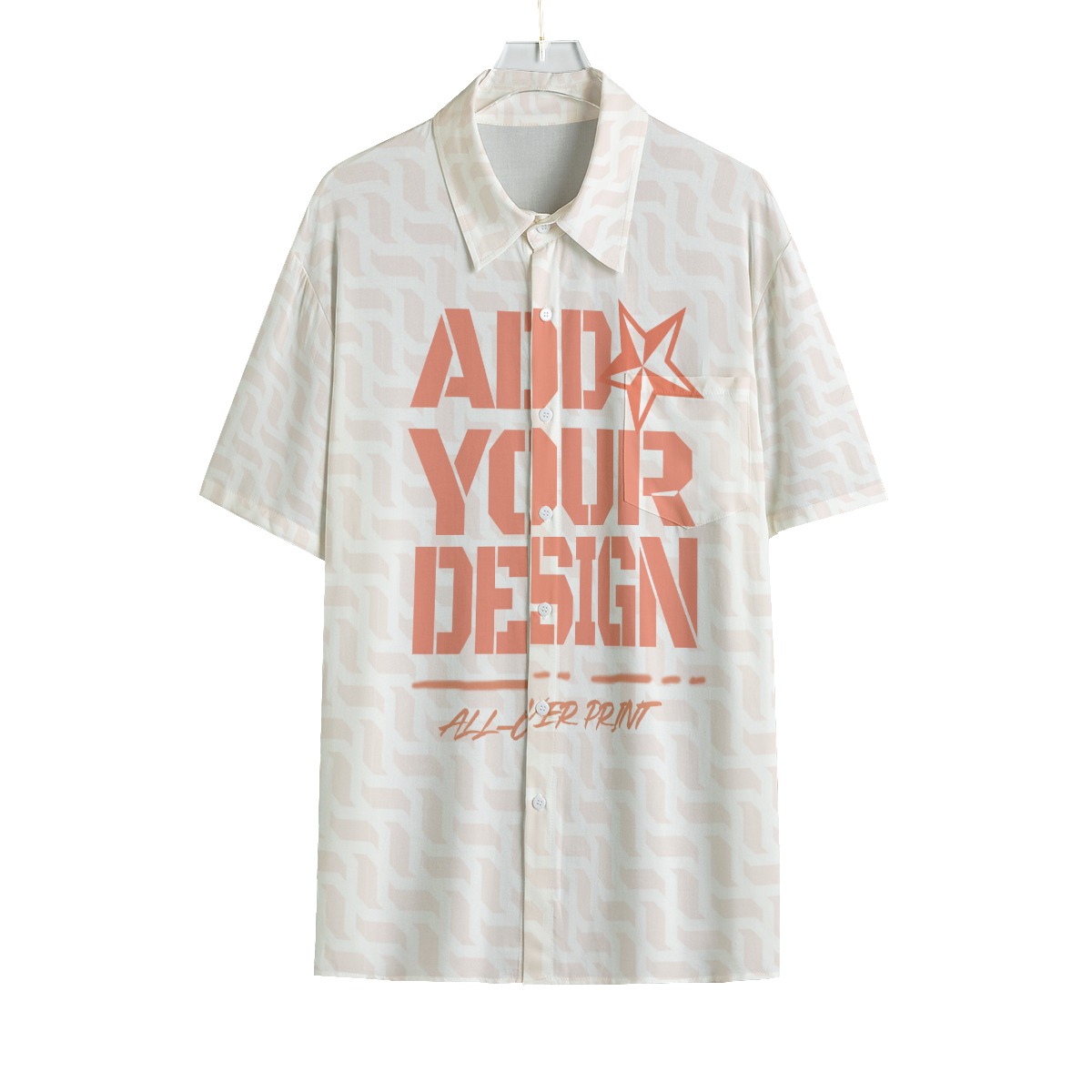 All-Over Print Men's Shirt With Pocket | Rayon