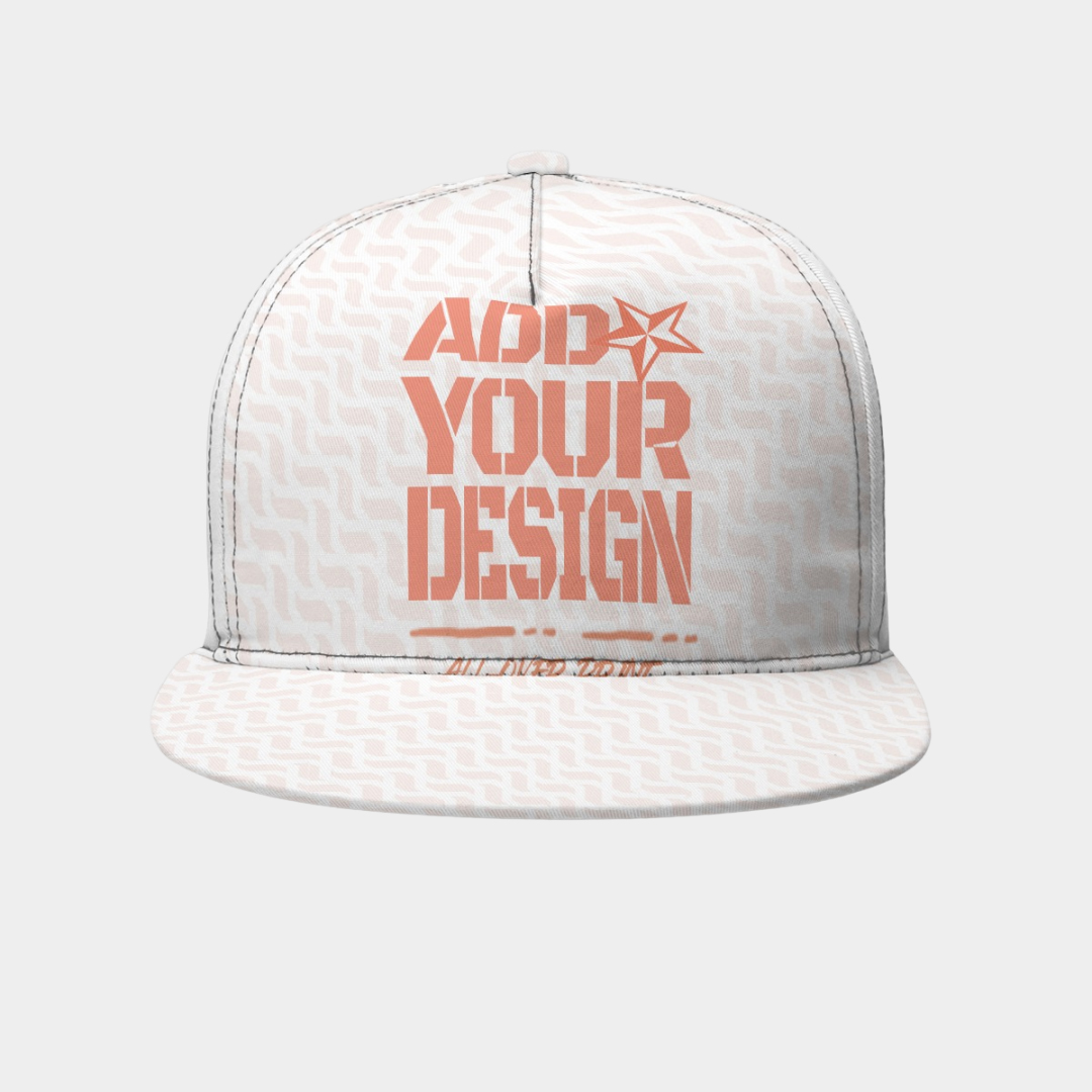 All-Over Print Flat-Brim Baseball Cap With Box