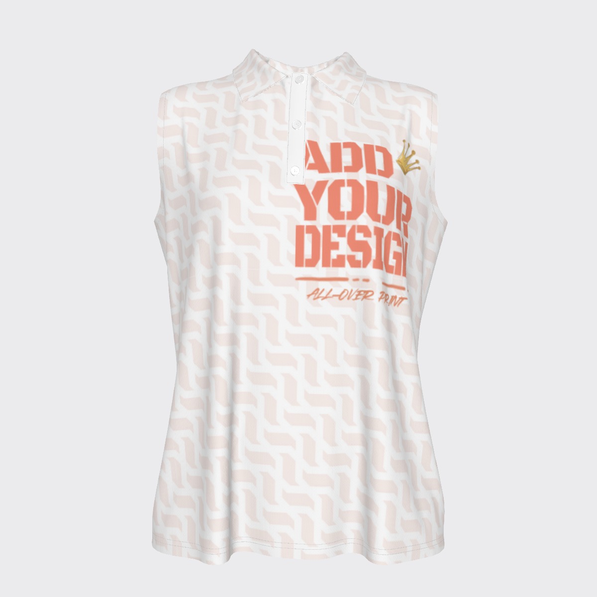 All-Over Print Women's UV Protection Sleeveless Polo Shirt