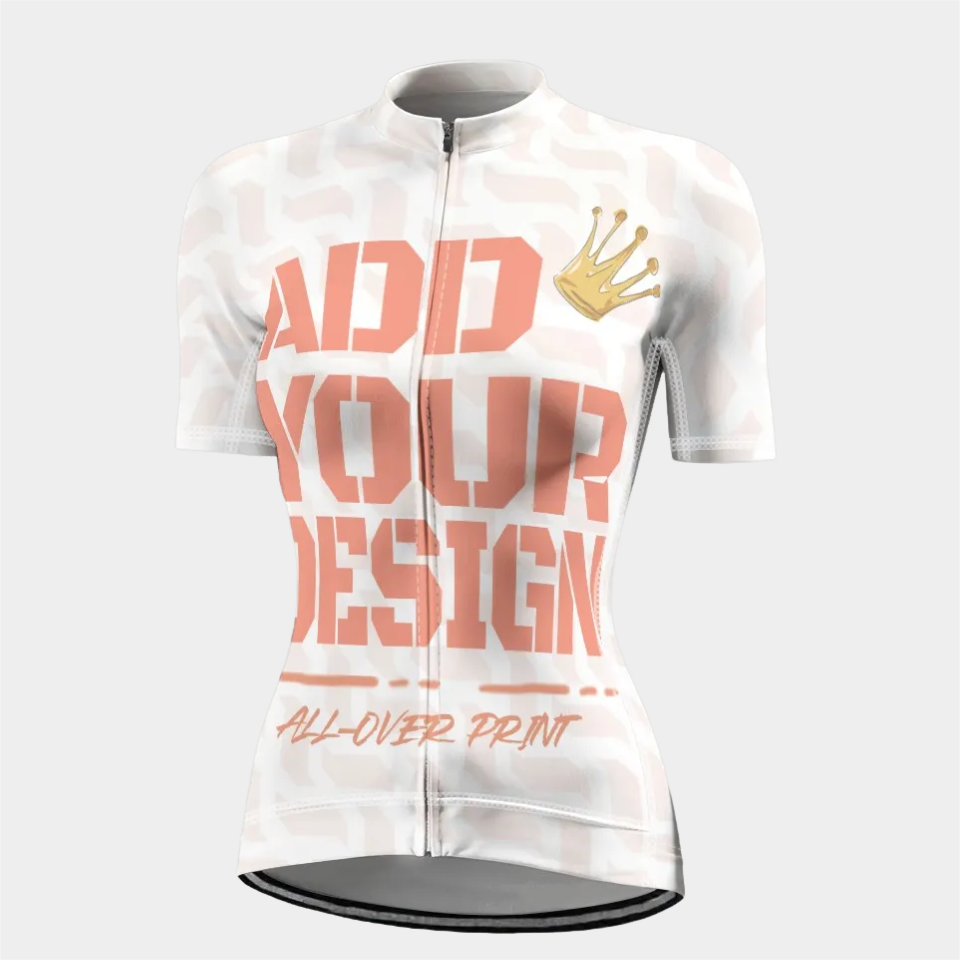 All-Over Print Women's Anti-Slip Raglan Cycling Jersey With Short Sleeve
