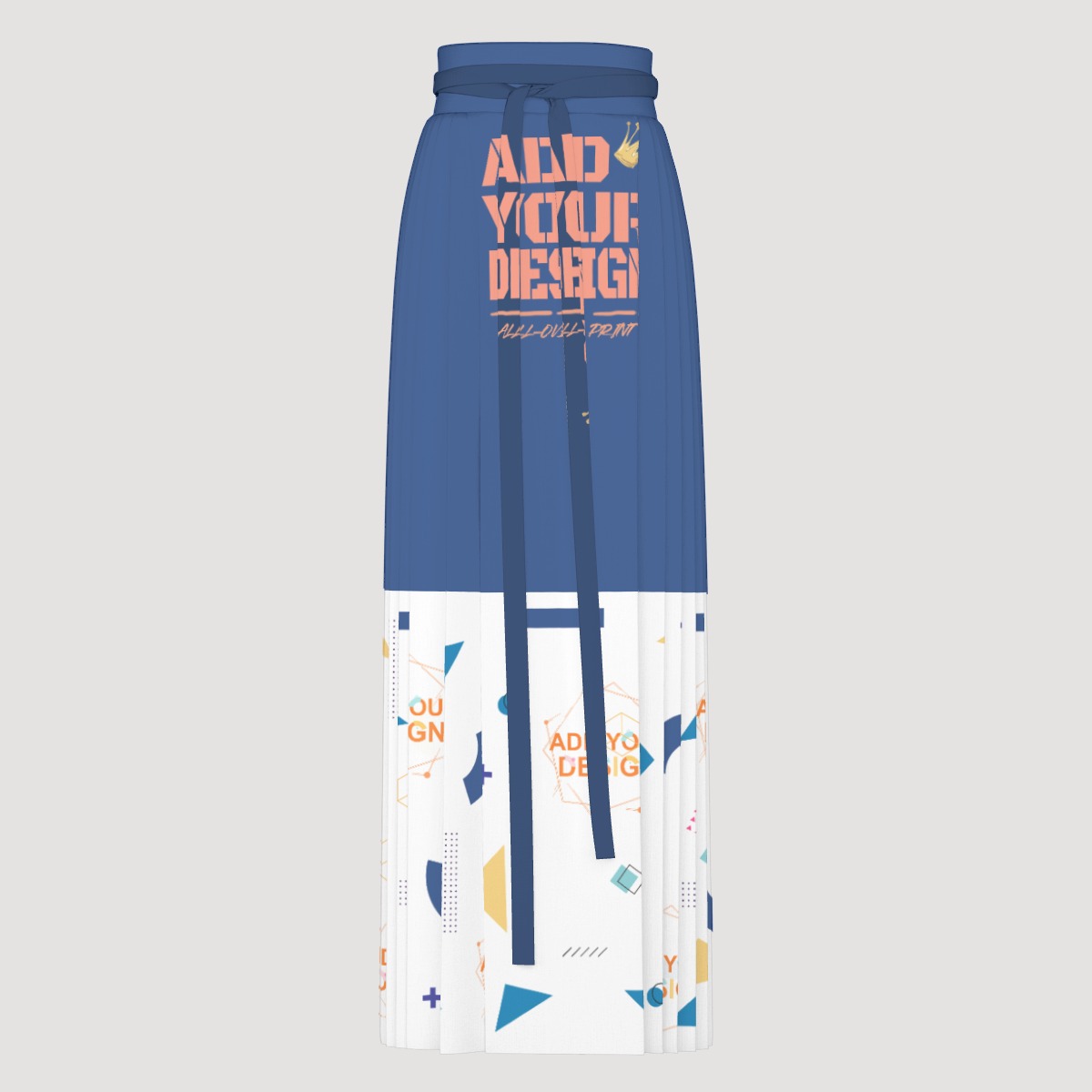 All-Over Print Women's Traditional Chinese Pleated Skirt