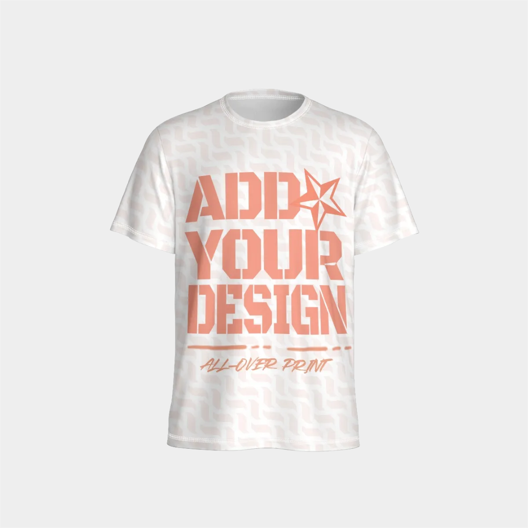 All-Over Print Men's Round Neck Sports T-Shirts|210GSM