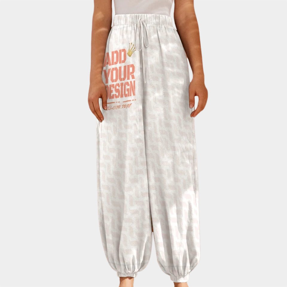 All-Over Print Women's Carrot Pants with Pockets