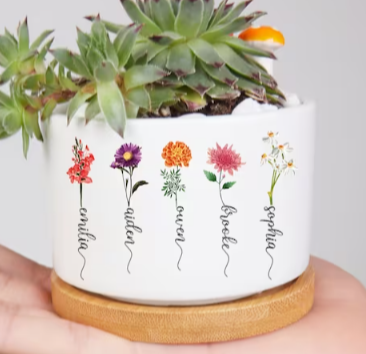 Single Side Printing Flowerpot