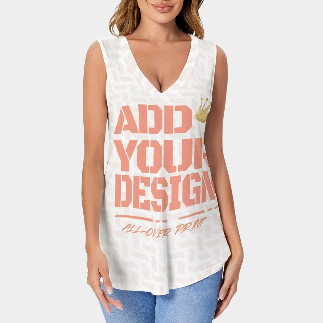 All-Over Print Women's Sports Vest|180GSM COTTON
