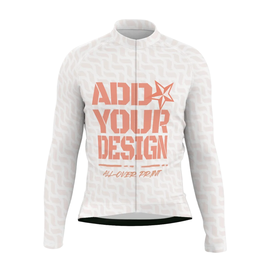 All-Over Print Men's Anti-Slip Raglan Cycling Jersey With Long Sleeve